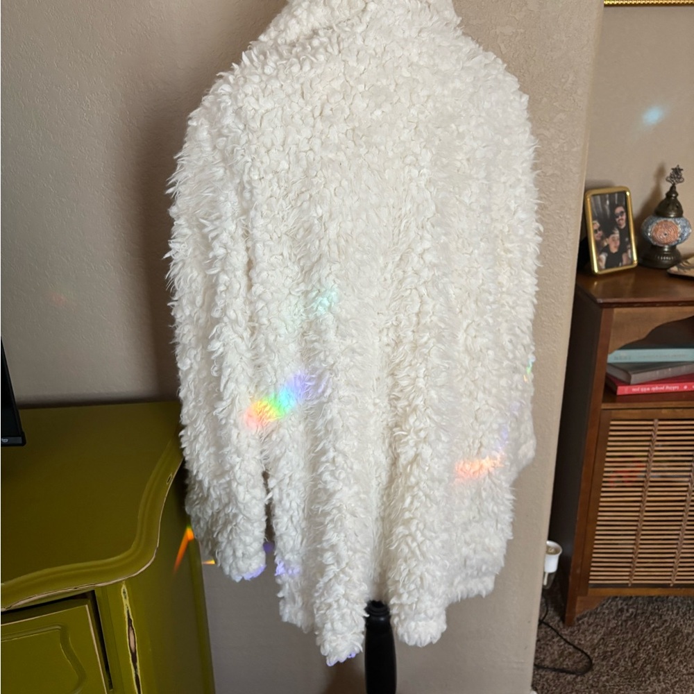 Aerie Cream Sherpa Jacket M - image 2